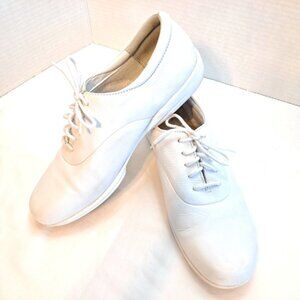 VINTAGE ~ SNEAKER TENNIS SHOE ~ WHITE LEATHER COMFORT ~ COBBIE CUDDLERS SZ 8